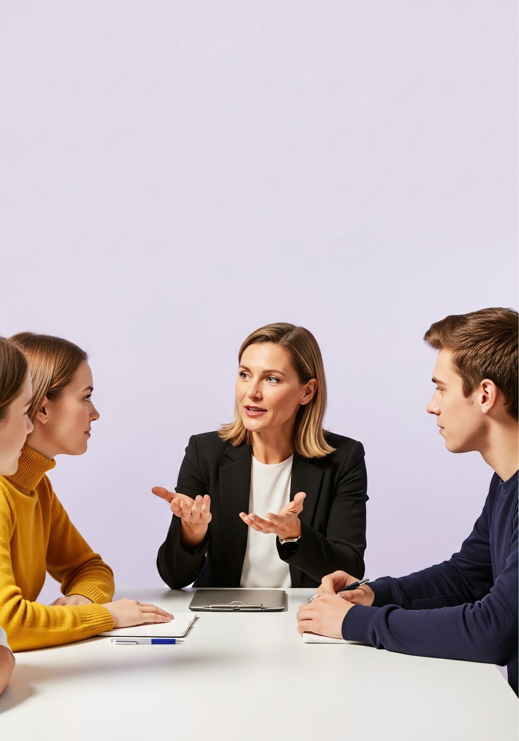 A panel discussion with an engaged audience